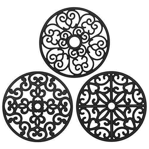Trivets for Hot Dishes Non-Slip Heat Resistant Modern Kitchen Trivets Flexible Black Trivet Set CHEFBEE 3PCS Silicone Trivet Mat Countertop Teapot Trivet Table Trivets for Hot Dishes Non-Slip Heat Resistant Modern Kitchen Trivets Flexible Black Trivet Set CHEFBEE 3PCS Silicone Trivet Mat Countertop Teapot Trivet Table